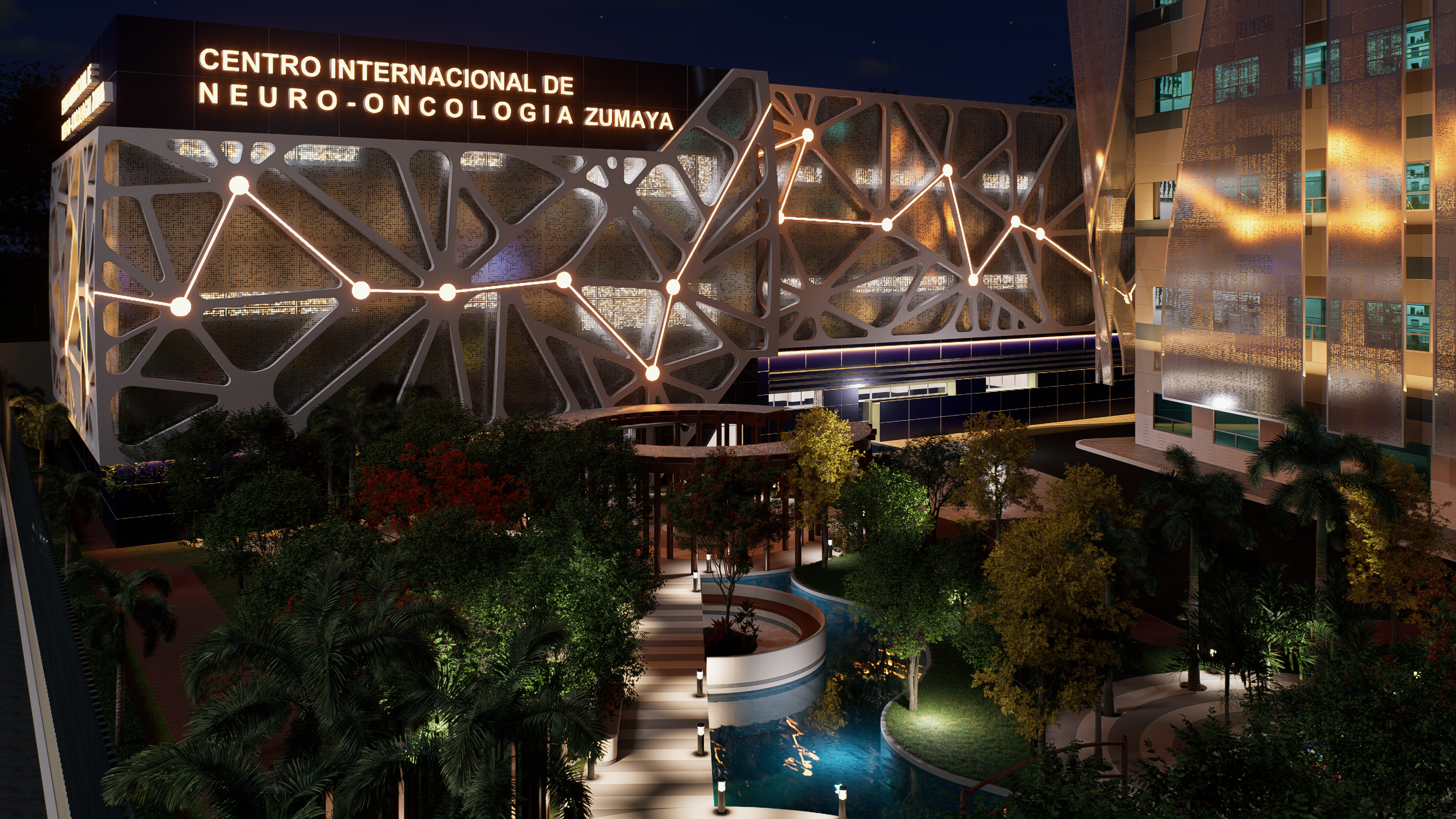Render de la fachada del nuevo Hospital Zumaya en Villahermosa
